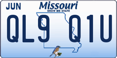 MO license plate QL9Q1U