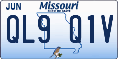 MO license plate QL9Q1V