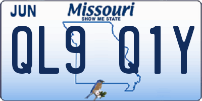 MO license plate QL9Q1Y