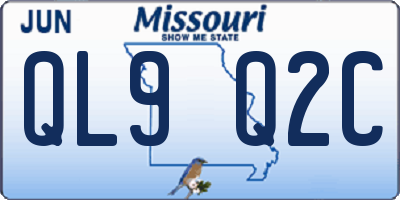 MO license plate QL9Q2C