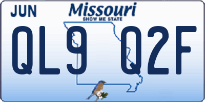 MO license plate QL9Q2F
