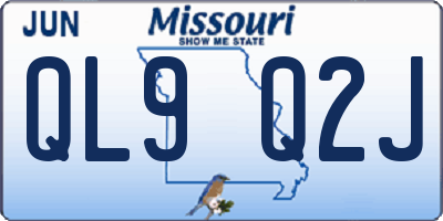 MO license plate QL9Q2J