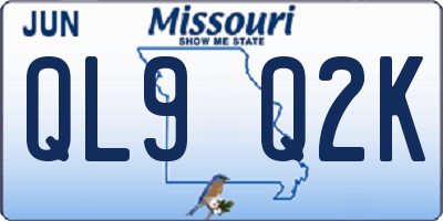 MO license plate QL9Q2K
