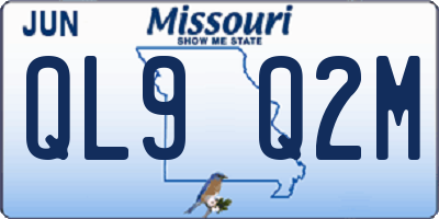 MO license plate QL9Q2M