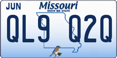 MO license plate QL9Q2Q
