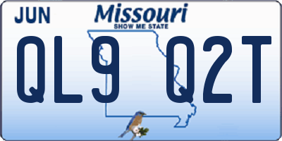 MO license plate QL9Q2T