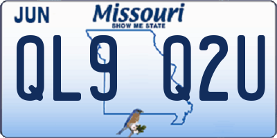 MO license plate QL9Q2U