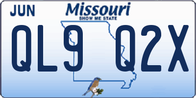 MO license plate QL9Q2X