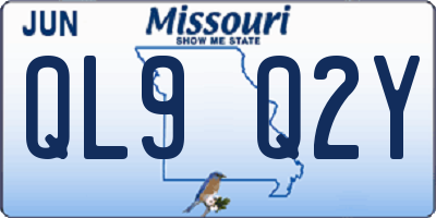 MO license plate QL9Q2Y