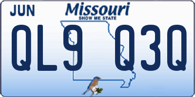 MO license plate QL9Q3Q
