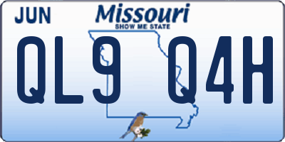 MO license plate QL9Q4H