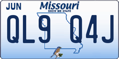 MO license plate QL9Q4J