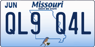 MO license plate QL9Q4L