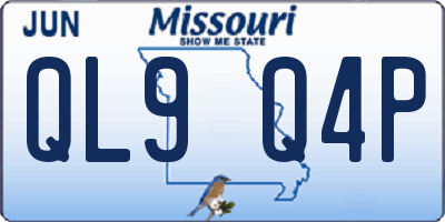 MO license plate QL9Q4P