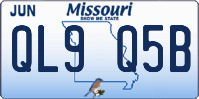 MO license plate QL9Q5B