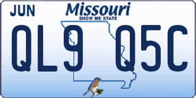 MO license plate QL9Q5C