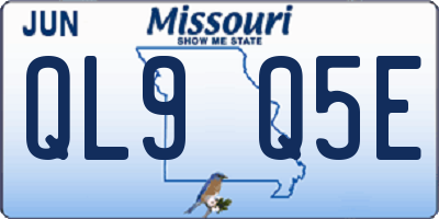 MO license plate QL9Q5E