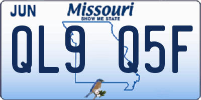 MO license plate QL9Q5F
