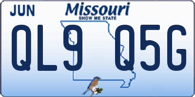 MO license plate QL9Q5G