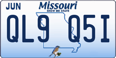 MO license plate QL9Q5I