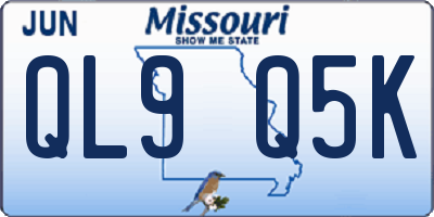 MO license plate QL9Q5K