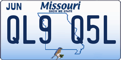 MO license plate QL9Q5L