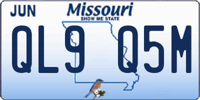 MO license plate QL9Q5M