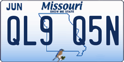 MO license plate QL9Q5N