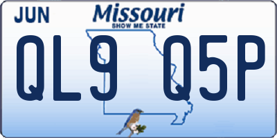 MO license plate QL9Q5P
