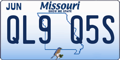 MO license plate QL9Q5S