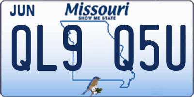 MO license plate QL9Q5U