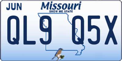 MO license plate QL9Q5X