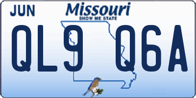 MO license plate QL9Q6A