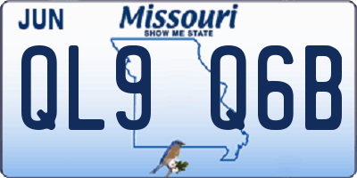 MO license plate QL9Q6B