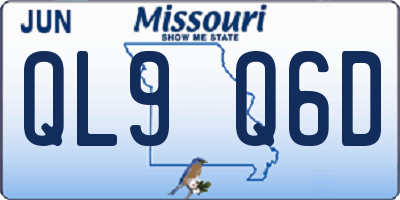 MO license plate QL9Q6D