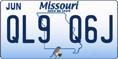 MO license plate QL9Q6J