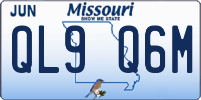 MO license plate QL9Q6M