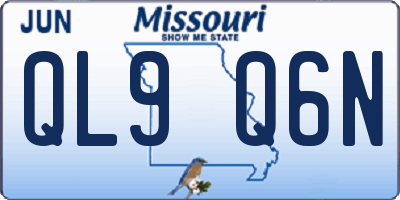 MO license plate QL9Q6N