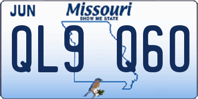 MO license plate QL9Q6O