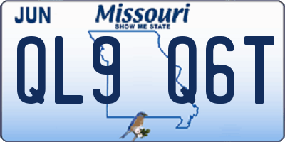 MO license plate QL9Q6T
