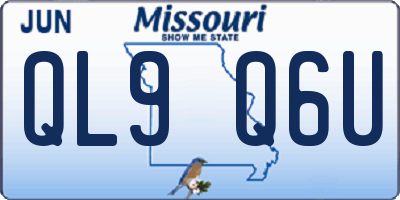 MO license plate QL9Q6U