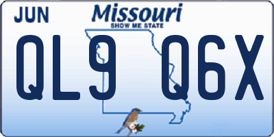 MO license plate QL9Q6X