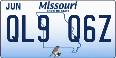 MO license plate QL9Q6Z