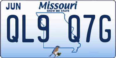 MO license plate QL9Q7G