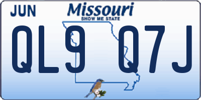 MO license plate QL9Q7J