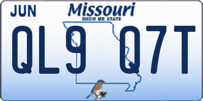MO license plate QL9Q7T