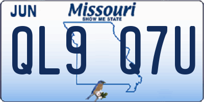 MO license plate QL9Q7U