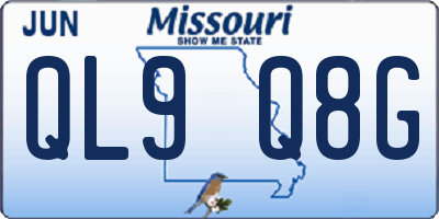 MO license plate QL9Q8G