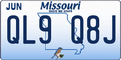 MO license plate QL9Q8J