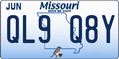 MO license plate QL9Q8Y
